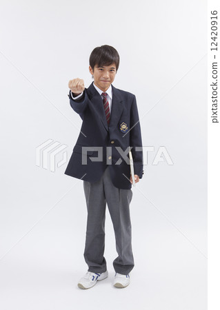 People Junior high school student white back image 12420916