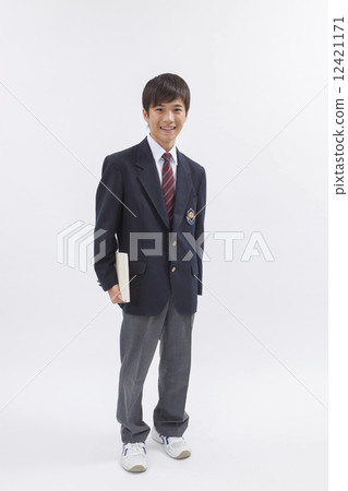 People Junior high school student white back image 12421171