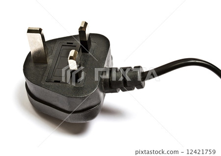 Electric plug isolated on the white Electric plug isolated on the white 12421759