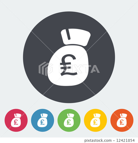 Pound sterling flat icon. Pound sterling flat icon. 12421854