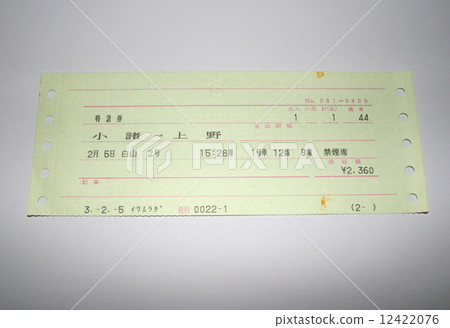 Shinano Train 485 Series Express "Hakusan" limited express ticket 12422076