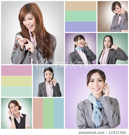 business woman talk business woman talk 12422300