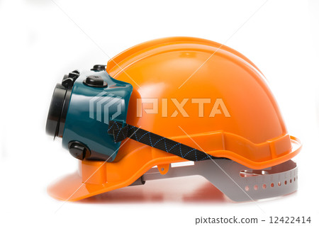Safety hat and goggles glasses isolated Safety hat and goggles glasses isolated 12422414