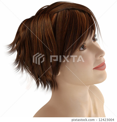 查尋的女性真正的3D CG例證材料 查尋的女性真正的3D CG例證材料 12423004