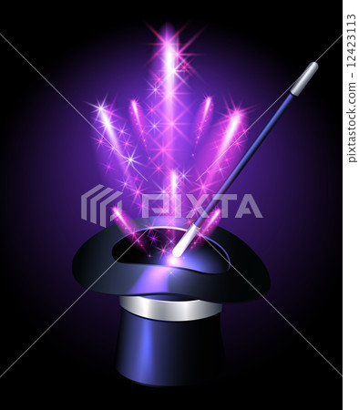 Conjurer hat with sparkle fireworks 12423113