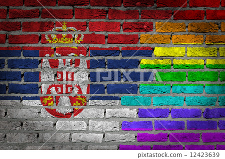 Dark brick wall - LGBT rights - Serbia 12423639