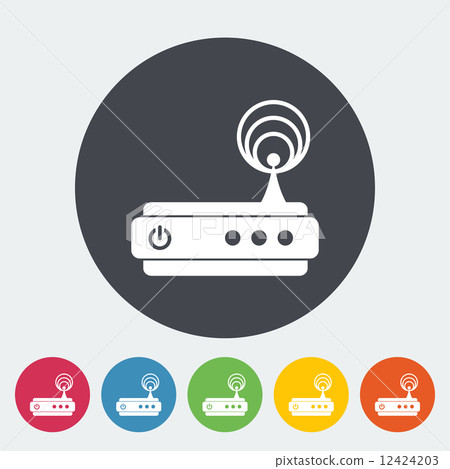 Router single icon. 12424203