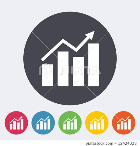 Graph flat single icon. Graph flat single icon. 12424328