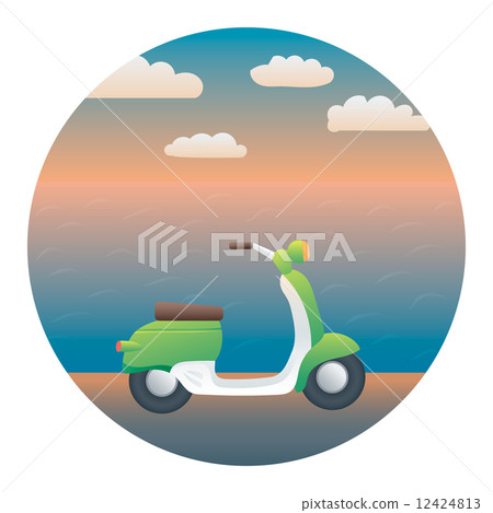 Scooter Detailed Illustration Scooter Detailed Illustration 12424813