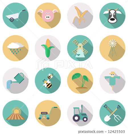 Agriculture and farming icons. Vector illustration 12425503