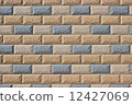 Decorative wall covered with colourful tiles 12427069