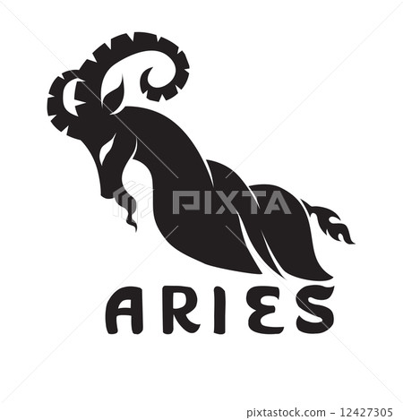 stylized image of a goat silhouette stylized image of a goat silhouette 12427305