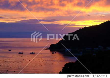 inlet, inland sea, sunset 12427931