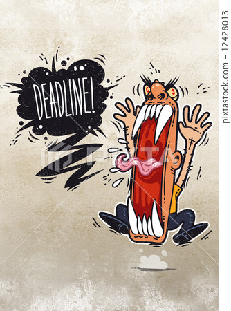 Angry Boss Screaming Deadline. Angry Boss Screaming Deadline. 12428013