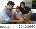 Asian Family with a laptop 12428660