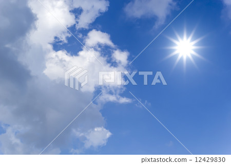 Blue sky and sun Blue sky and sun 12429830