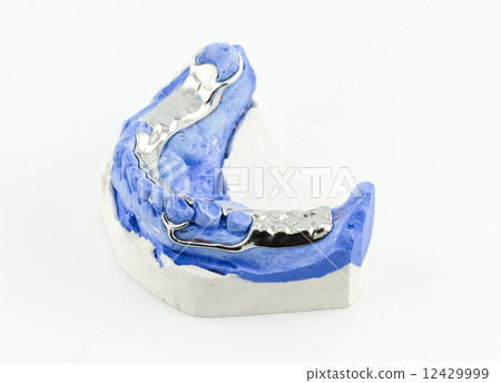 Partial Denture on white background 12429999