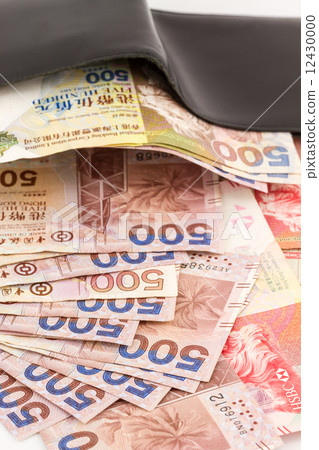 Hong Kong currency and wallet Hong Kong currency and wallet 12430000