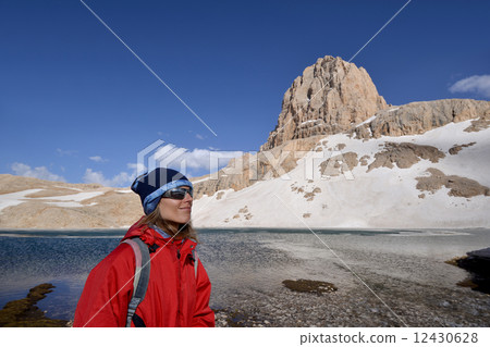 Backpacker girl Backpacker girl 12430628