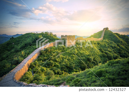 Beijing Great Wall in China, the majestic Great Wall, a symbol of China. 12432327