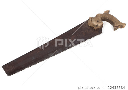 Photo of handsaw with wood handle 12432384