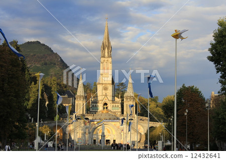 Lourdes Rosario Cathedral Pyrenees Mountains France Lourdes Rosario Cathedral Pyrenees Mountains France 12432641