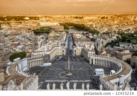 Panorama view of St Peter's Square Panorama view of St Peter's Square 12433219