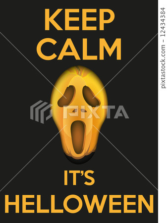 Background Keep Calm with Pumpkins fear face for Halloween. Background Keep Calm with Pumpkins fear face for Halloween. 12434384