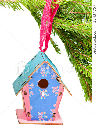 Christmas toy blue birdhouses 12434757