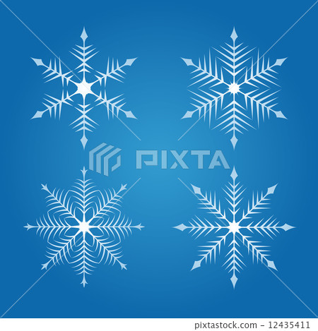 Snow crystal illustration Snow crystal illustration 12435411