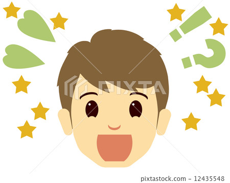Surprised face of men happy Surprised face of men happy 12435548