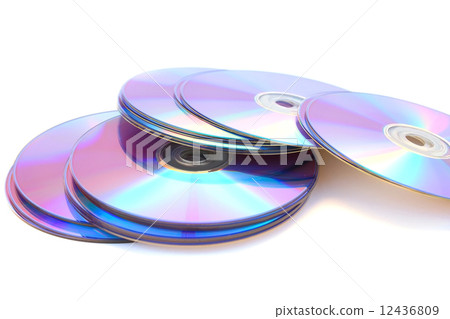 DVDs on white 12436809