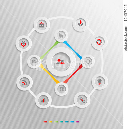 Minimal infographics template easily to be customized 12437045