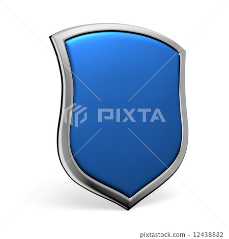 Blue shield on white Blue shield on white 12438882