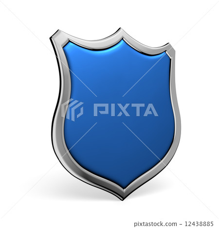 Blue shield on white 12438885