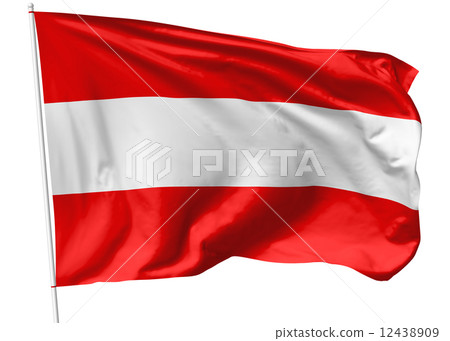 Flag of Austria on flagpole 12438909