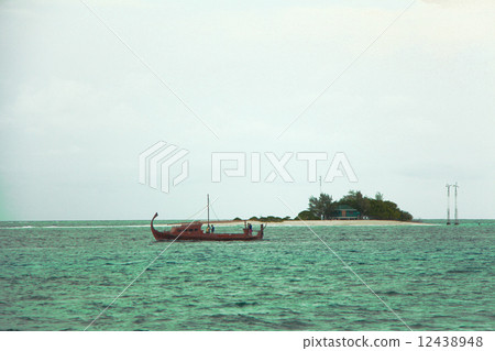 Fishing boats in Maldives Fishing boats in Maldives 12438948