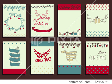 Vector Set Christmas Calligraphic Design Elements 12438950