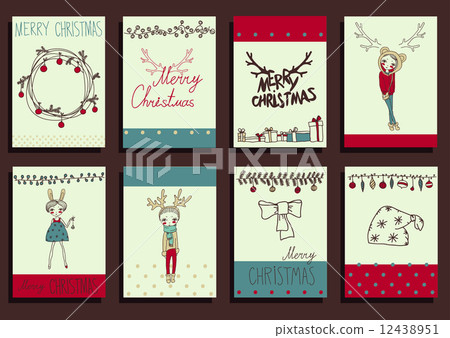 Vector Set Christmas Calligraphic Design Elements Vector Set Christmas Calligraphic Design Elements 12438951