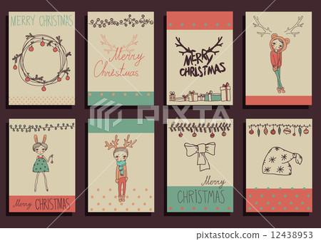 Vector Set Christmas Calligraphic Design Elements 12438953