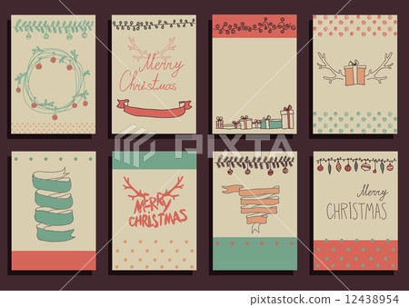 Vector Set Christmas Calligraphic Design Elements Vector Set Christmas Calligraphic Design Elements 12438954