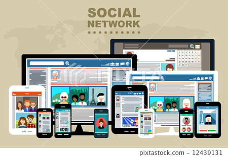 Social Networks. Blogs. Internet communication. vector Social Networks. Blogs. Internet communication. vector 12439131