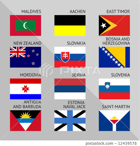Flags of world, flat. Set number 12 12439578