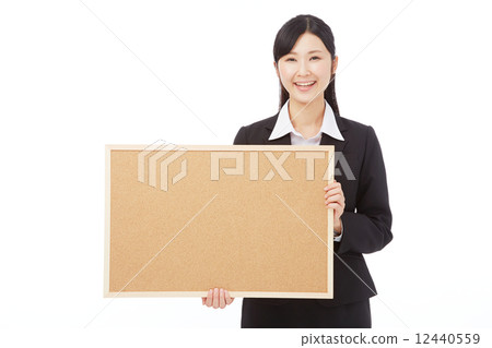 笑與留言簿的女商人 12440559