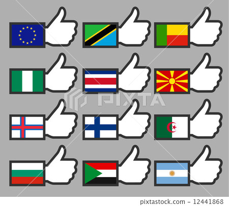 Flags in the Thumbs up-03 12441868