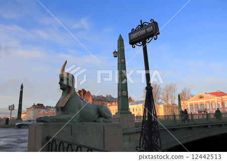 Bridge in Sankt Petersburg with sphinx 12442513