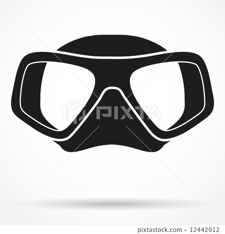 Silhouette symbol of Underwater diving scuba mask Silhouette symbol of Underwater diving scuba mask 12442912