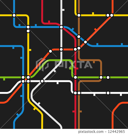 Seamless background of abstract metro scheme 12442965