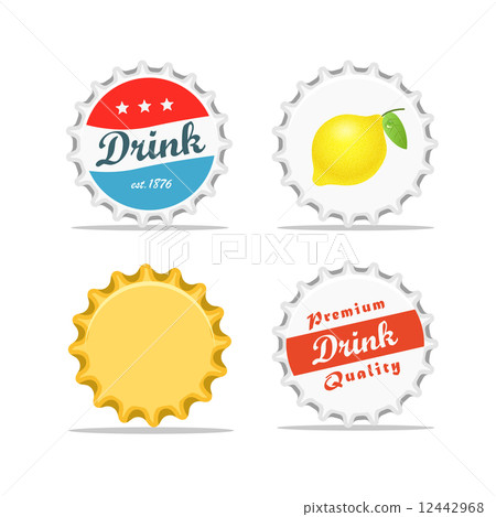 Different bottle caps set. flat design 12442968