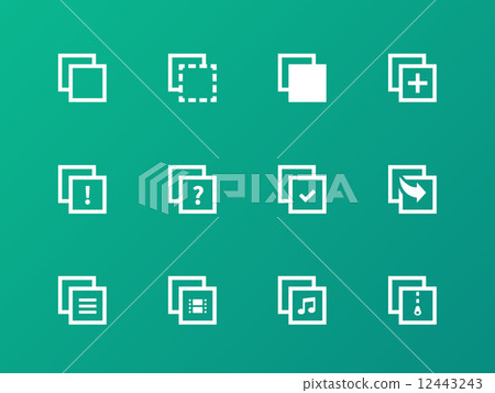 Copy Paste icons for Apps, Web Pages. 12443243